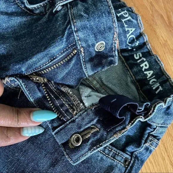 The Children’s Place Boy’s Stretch Straight Leg Denim Regular Jeans Size 5 - Picture 7 of 11